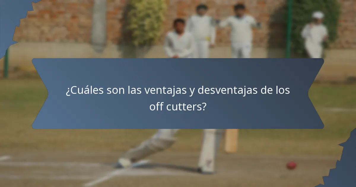 ¿Cuáles son las ventajas y desventajas de los off cutters?